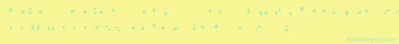 MisterLoopyLoops-Schriftart – Grüne Schriften auf gelbem Hintergrund
