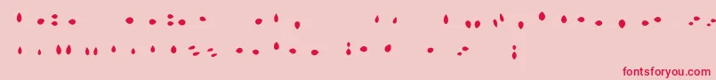 fuente MisterLoopyLoops – Fuentes Rojas Sobre Fondo Rosa