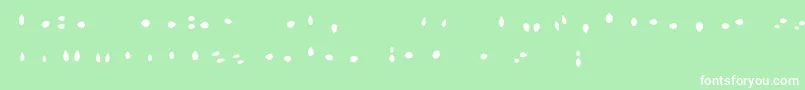 MisterLoopyLoops-Schriftart – Weiße Schriften auf grünem Hintergrund