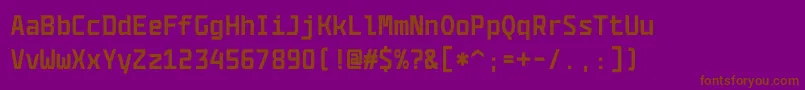 フォントCodenameCoderFree4fBold – 紫色の背景に茶色のフォント