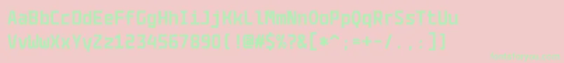 CodenameCoderFree4fBold Font – Green Fonts on Pink Background