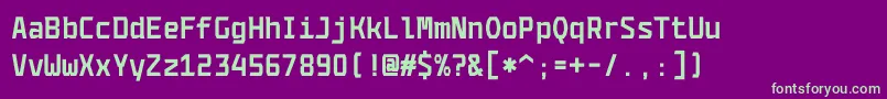 CodenameCoderFree4fBold Font – Green Fonts on Purple Background