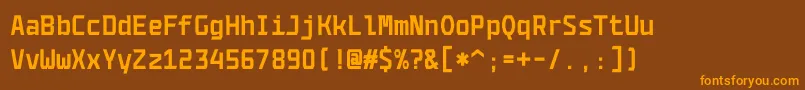 CodenameCoderFree4fBold Font – Orange Fonts on Brown Background