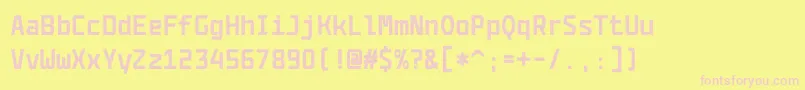 CodenameCoderFree4fBold Font – Pink Fonts on Yellow Background