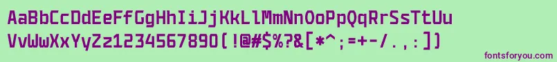 Шрифт CodenameCoderFree4fBold – фиолетовые шрифты на зелёном фоне