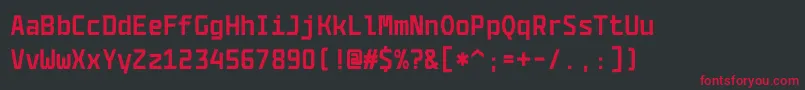 CodenameCoderFree4fBold Font – Red Fonts on Black Background