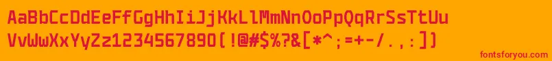 CodenameCoderFree4fBold Font – Red Fonts on Orange Background