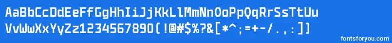 More about CodenameCoderFree4fBold Font CodenameCoderFree4fBold Font – White Fonts on Blue Background