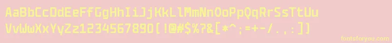 CodenameCoderFree4fBold Font – Yellow Fonts on Pink Background