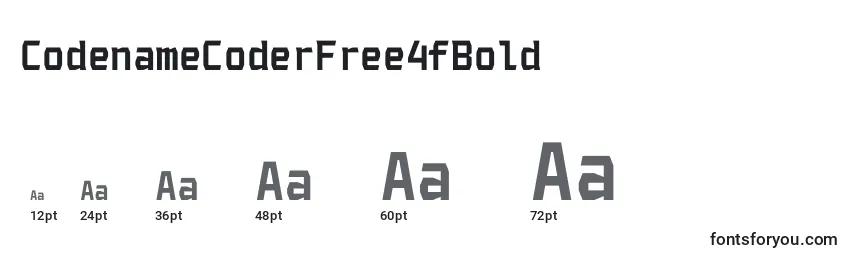 Größen der Schriftart CodenameCoderFree4fBold