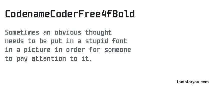 Überblick über die Schriftart CodenameCoderFree4fBold