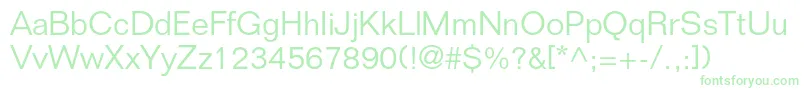 FoliostdLight Font – Green Fonts on White Background