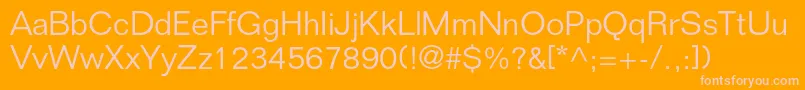 FoliostdLight Font – Pink Fonts on Orange Background