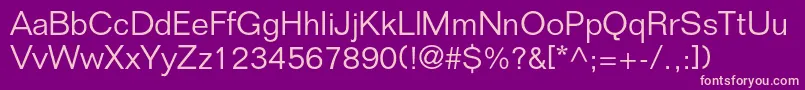 FoliostdLight Font – Pink Fonts on Purple Background