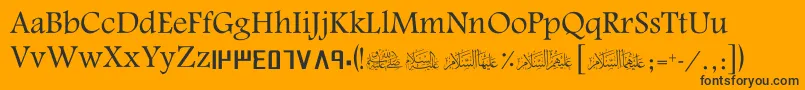 ScGulf Font – Black Fonts on Orange Background