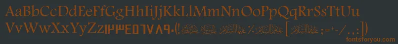 ScGulf Font – Brown Fonts on Black Background