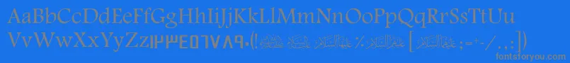 ScGulf Font – Gray Fonts on Blue Background