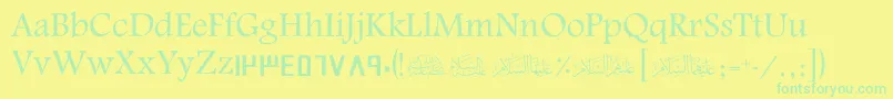 ScGulf Font – Green Fonts on Yellow Background