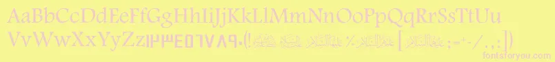 ScGulf Font – Pink Fonts on Yellow Background