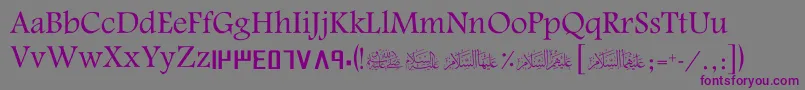 ScGulf Font – Purple Fonts on Gray Background