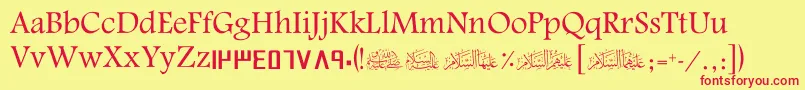 ScGulf Font – Red Fonts on Yellow Background