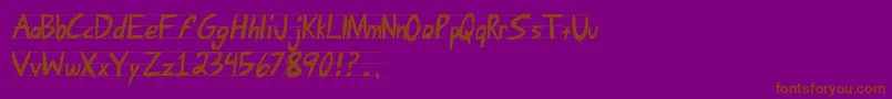 AngryLetter Font – Brown Fonts on Purple Background