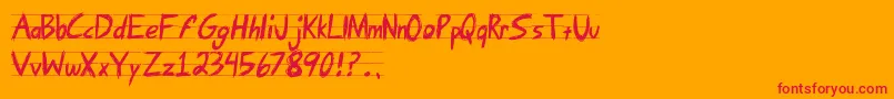 More about AngryLetter Font AngryLetter Font – Red Fonts on Orange Background