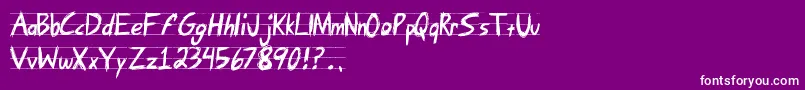 AngryLetter Font – White Fonts on Purple Background