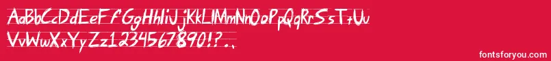 AngryLetter Font – White Fonts on Red Background
