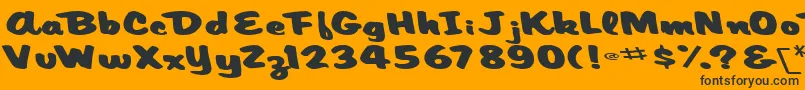 ArtisticmythRegularTtext Font – Black Fonts on Orange Background