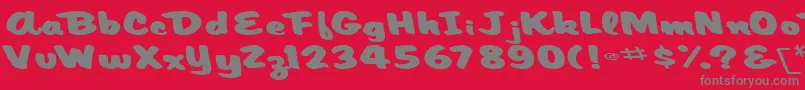 ArtisticmythRegularTtext Font – Gray Fonts on Red Background