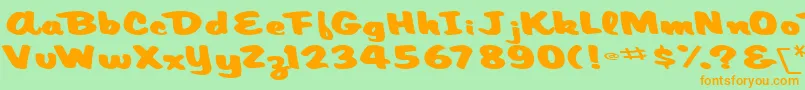 fuente ArtisticmythRegularTtext – Fuentes Naranjas Sobre Fondo Verde