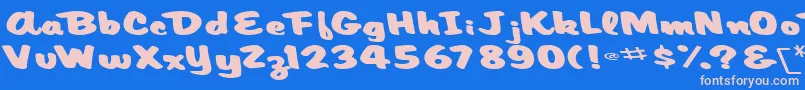 Police ArtisticmythRegularTtext – polices roses sur fond bleu
