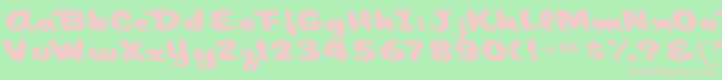 Police ArtisticmythRegularTtext – polices roses sur fond vert