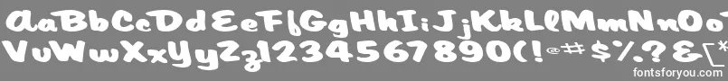 ArtisticmythRegularTtext-Schriftart – Weiße Schriften auf grauem Hintergrund