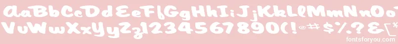 ArtisticmythRegularTtext-Schriftart – Weiße Schriften auf rosa Hintergrund