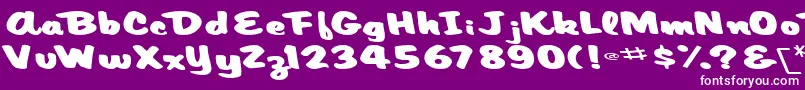 ArtisticmythRegularTtext Font – White Fonts on Purple Background