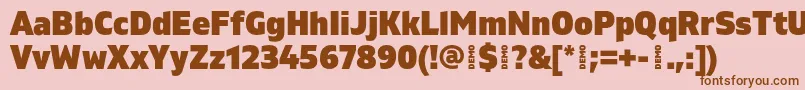 GilamBlackdemo Font – Brown Fonts on Pink Background