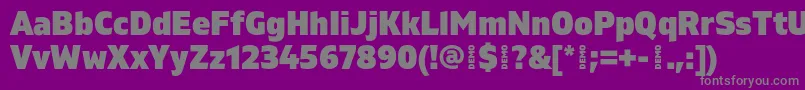GilamBlackdemo Font – Gray Fonts on Purple Background