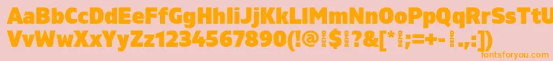GilamBlackdemo Font – Orange Fonts on Pink Background
