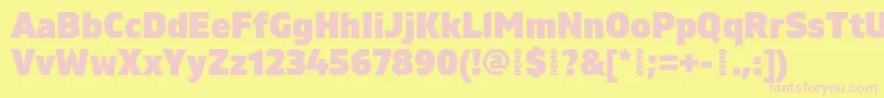 GilamBlackdemo Font – Pink Fonts on Yellow Background