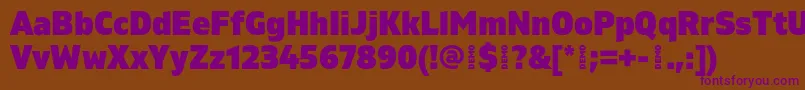 GilamBlackdemo Font – Purple Fonts on Brown Background