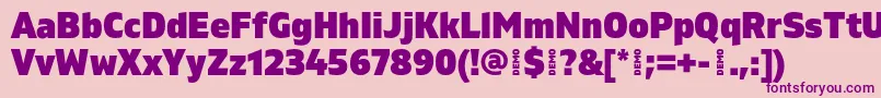 GilamBlackdemo Font – Purple Fonts on Pink Background