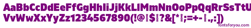 GilamBlackdemo Font – Purple Fonts on White Background
