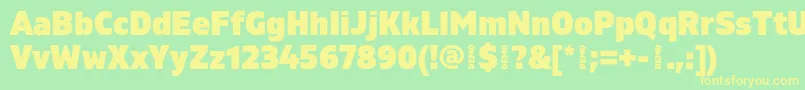 GilamBlackdemo Font – Yellow Fonts on Green Background