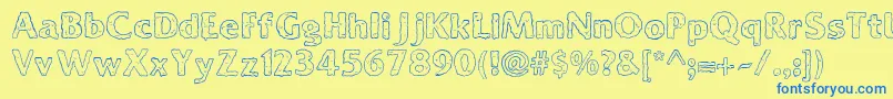 More about Ooky Font Ooky Font – Blue Fonts on Yellow Background