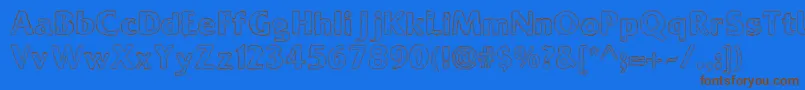 Ooky Font – Brown Fonts on Blue Background