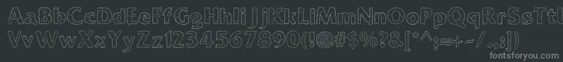 Ooky Font – Gray Fonts on Black Background