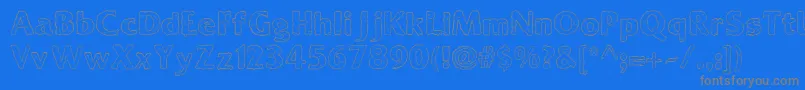Ookyフォントについての詳細 フォントOoky – 青い背景に灰色の文字