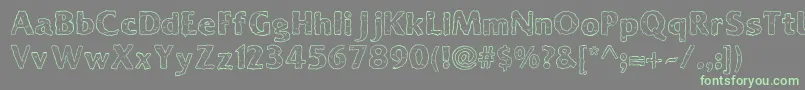 Ooky Font – Green Fonts on Gray Background